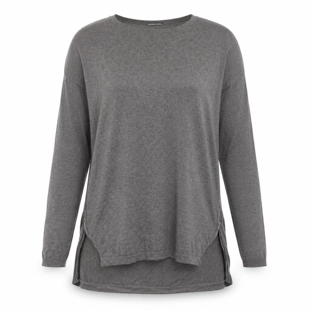 Womens UK Size 10 Warehouse Grey Pullover Jumper