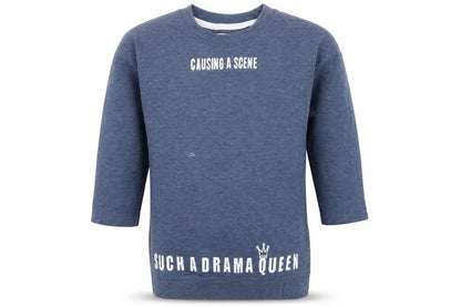 Pep&Co Girls Blue   Pullover Sweatshirt Size 5-6 Years