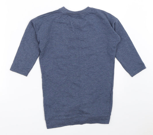 Pep&Co Girls Blue   Pullover Sweatshirt Size 5-6 Years