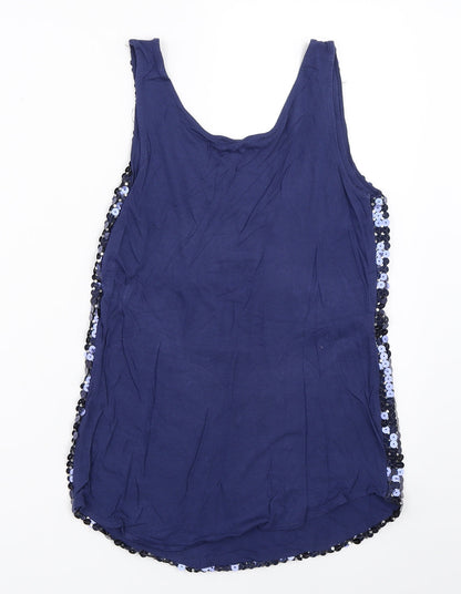 Womens UK Size S Oasis Blue Basic Blouse