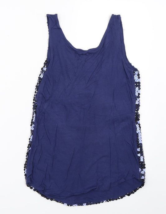 Womens UK Size S Oasis Blue Basic Blouse
