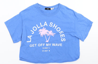 BDG Womens Blue   Cropped T-Shirt Size S