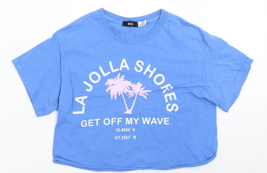 BDG Womens Blue   Cropped T-Shirt Size S