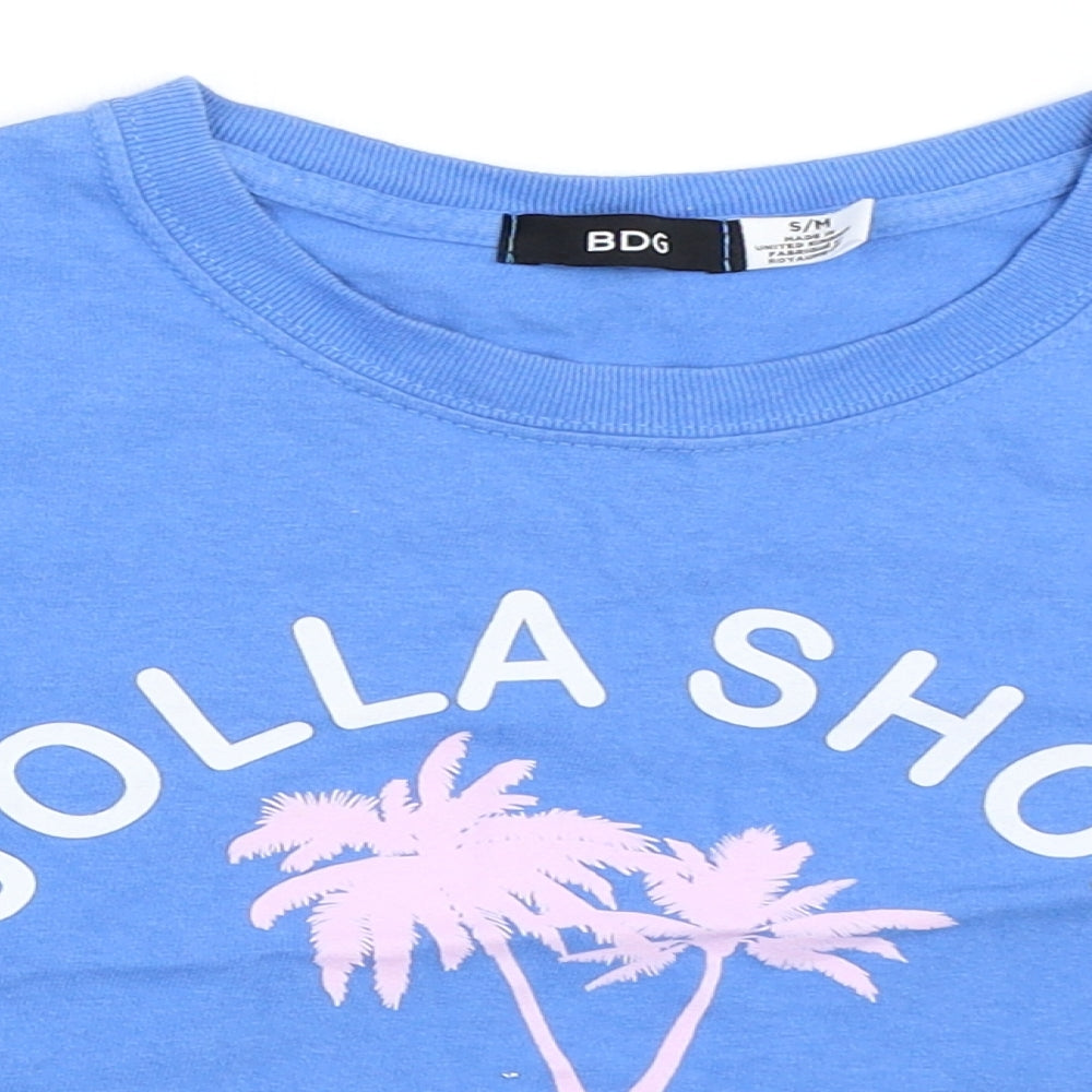 BDG Womens Blue   Cropped T-Shirt Size S