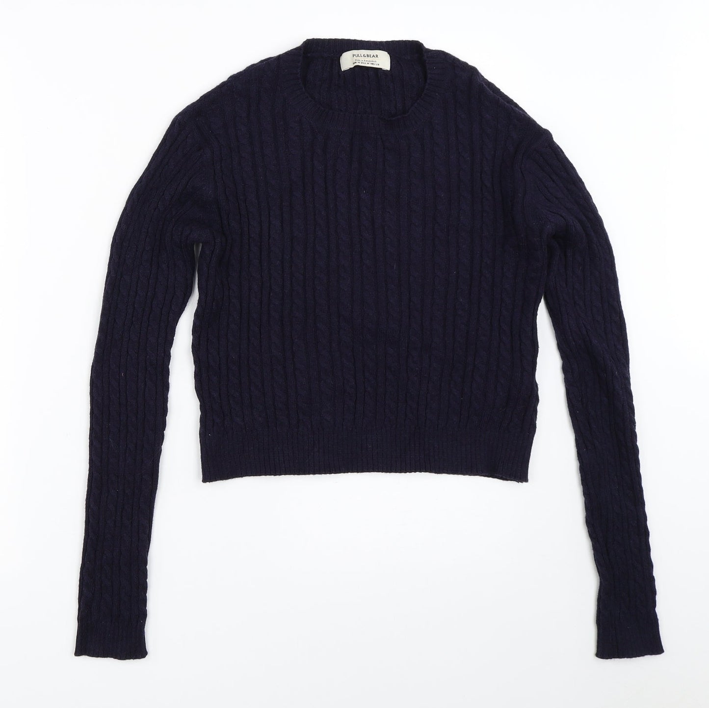 Womens UK Size M Pull&Bear Blue Pullover Jumper