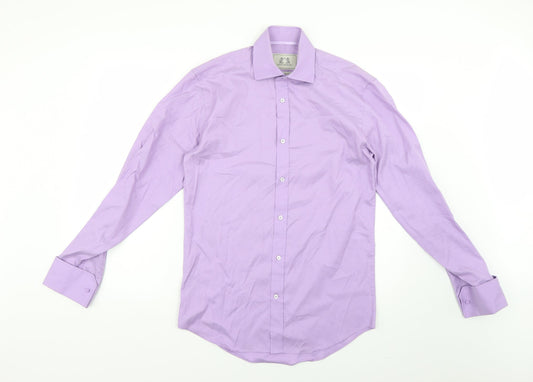 the city collection Mens Purple    Dress Shirt Size 37