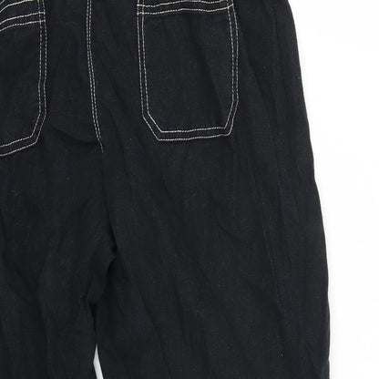 Womens UK Size 12 BHS Regular Fit Cropped Blue Trousers
