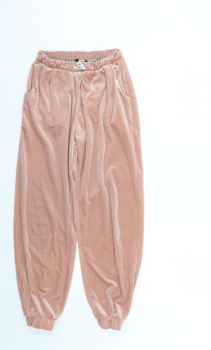 Womens UK Size 6 Preworn Regular Fit Jogger Pink Trousers