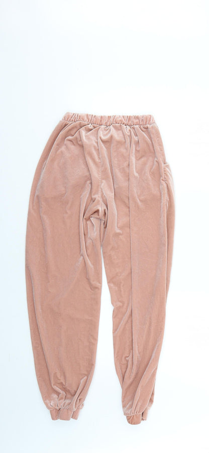 Womens UK Size 6 Preworn Regular Fit Jogger Pink Trousers