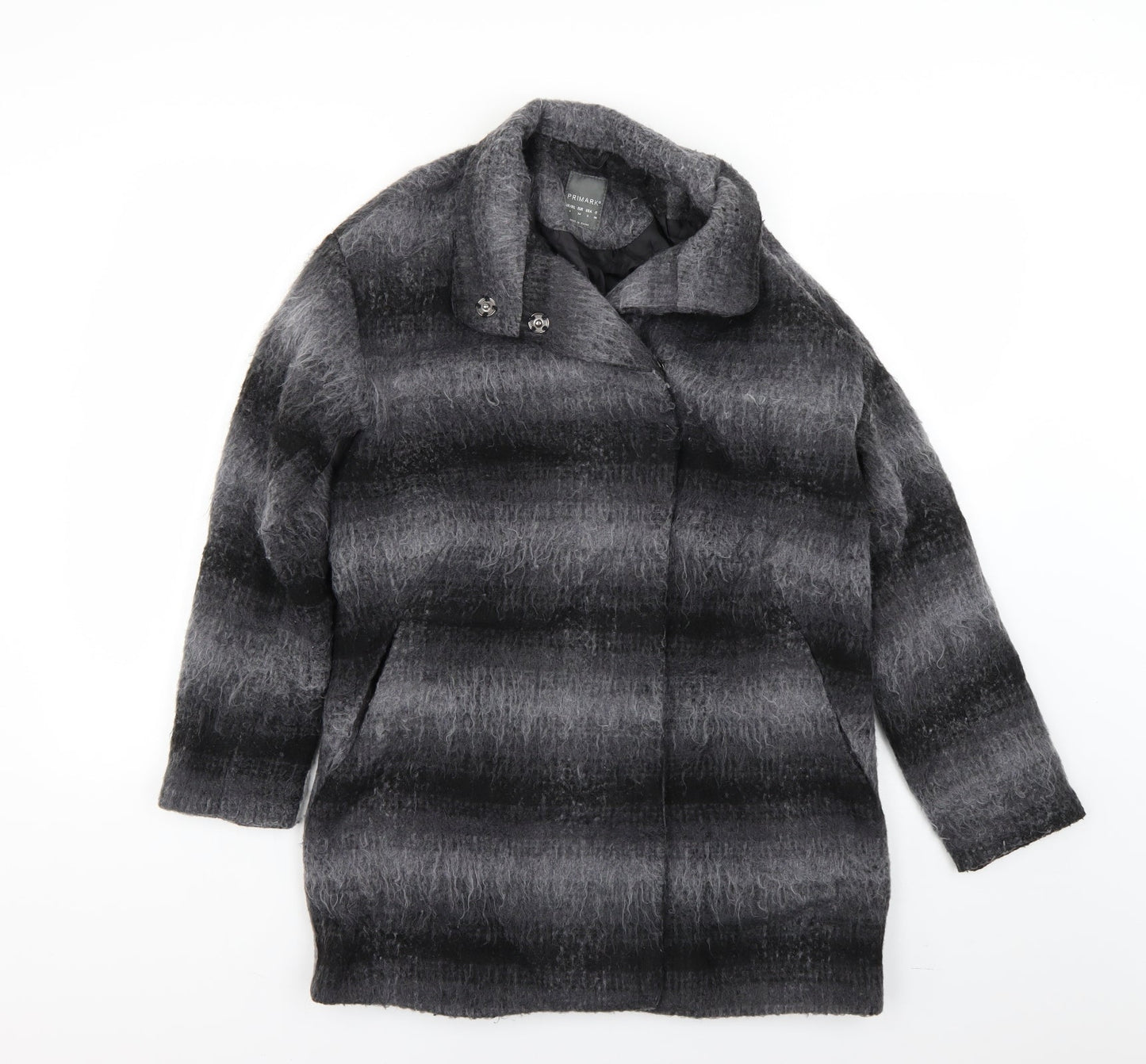 Primark Womens Grey   Overcoat Coat Size 6