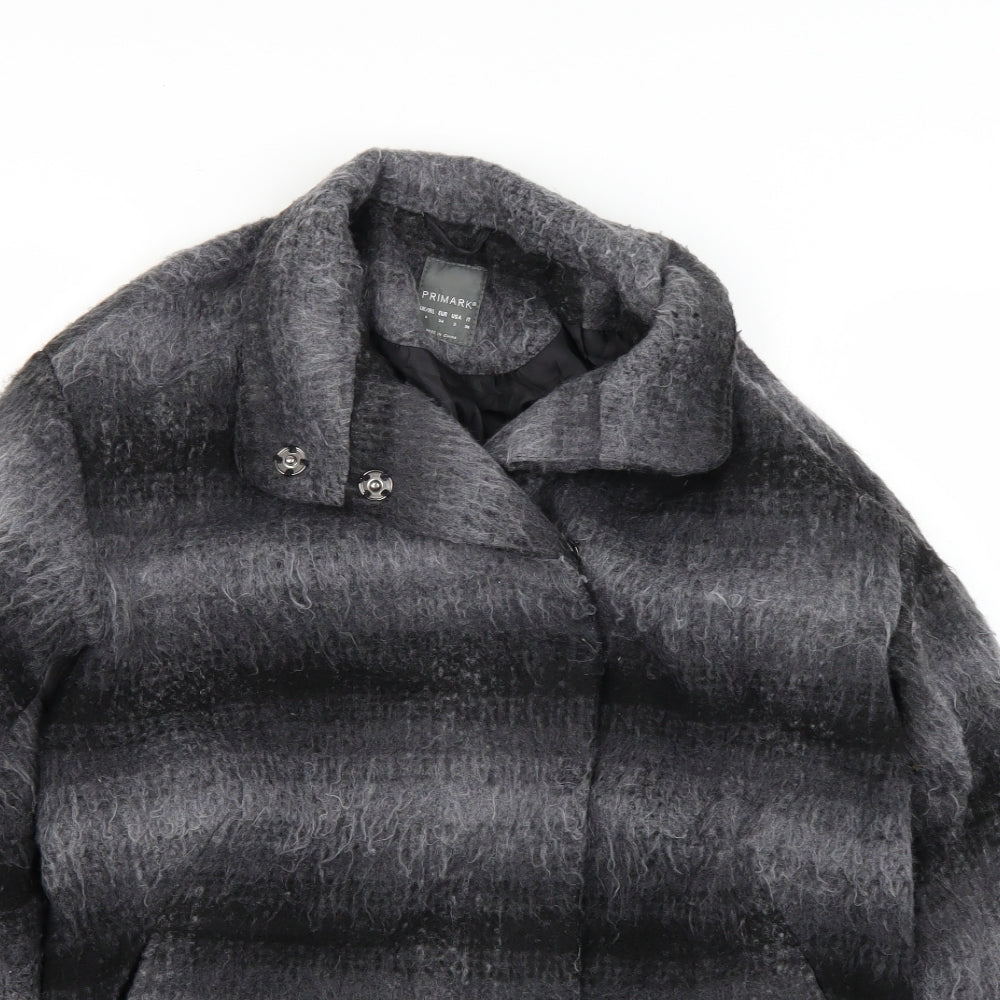 Primark Womens Grey   Overcoat Coat Size 6