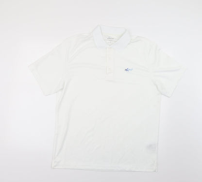 attack life Mens White    Polo Size L
