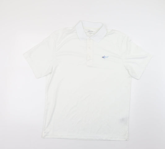 attack life Mens White    Polo Size L
