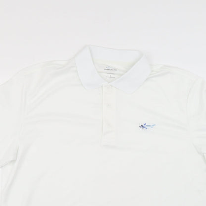 attack life Mens White    Polo Size L