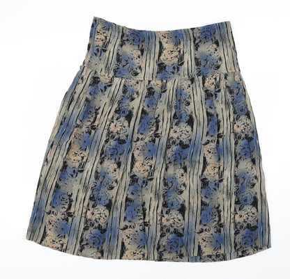 west & webb Womens Multicoloured Geometric  Flare Skirt Size 12