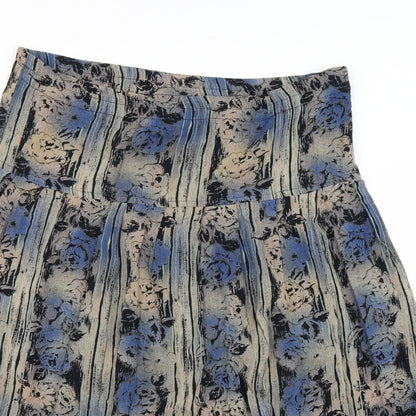 west & webb Womens Multicoloured Geometric  Flare Skirt Size 12