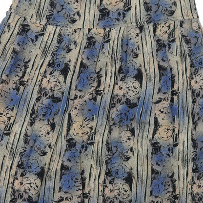 west & webb Womens Multicoloured Geometric  Flare Skirt Size 12