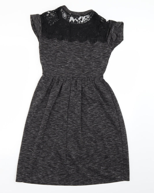 George Womens Grey   Fit & Flare  Size 8