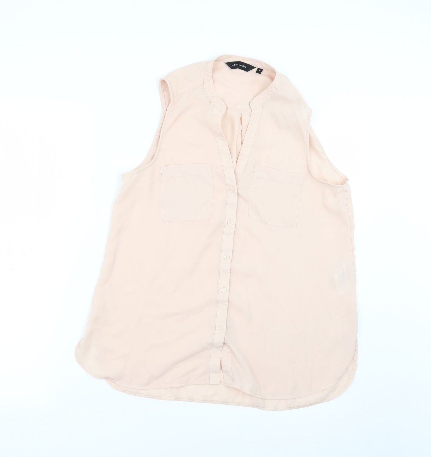 Womens UK Size 8 New Look Pink Basic Blouse