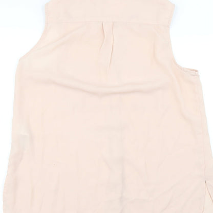 Womens UK Size 8 New Look Pink Basic Blouse