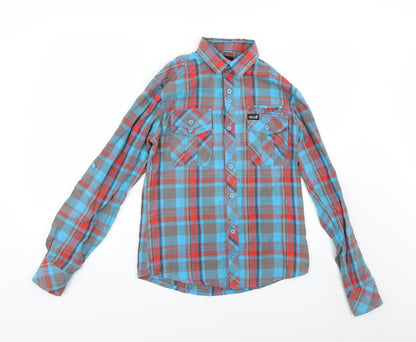 Mens UK Size S Henleys Multicoloured  Button-Up Long Sleeve Casual Shirt