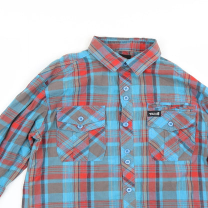 Mens UK Size S Henleys Multicoloured  Button-Up Long Sleeve Casual Shirt
