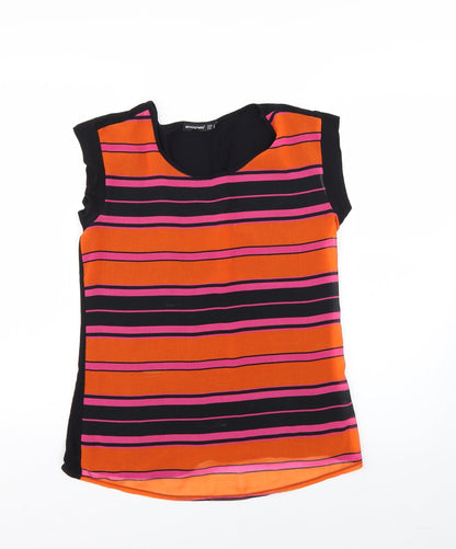 Womens UK Size 8 Atmosphere Multicoloured Basic Blouse