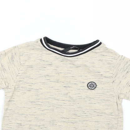 George Boys Beige   Basic T-Shirt Size 5-6 Years