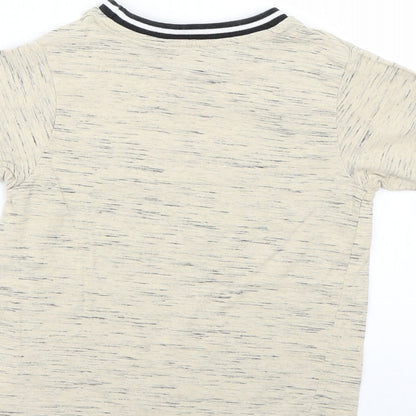 George Boys Beige   Basic T-Shirt Size 5-6 Years