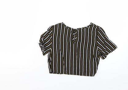 miss evie Girls Multicoloured Striped  Basic Blouse Size 8-9 Years