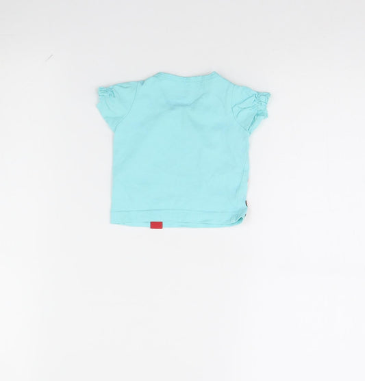 Kukuxumusu Girls Blue   Basic T-Shirt Size 0-3 Months  - ducks