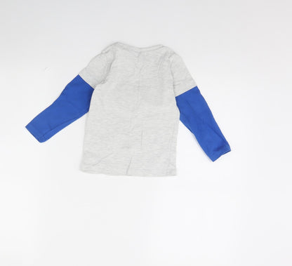 M&Co Boys Grey   Basic T-Shirt Size 2 Years