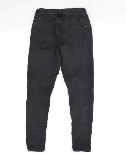 Dorothy Perkins Womens Black  Denim Skinny Jeans Size 12 L28 in