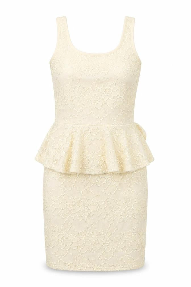 Front view of River Island women’s ivory mini, size UK 8