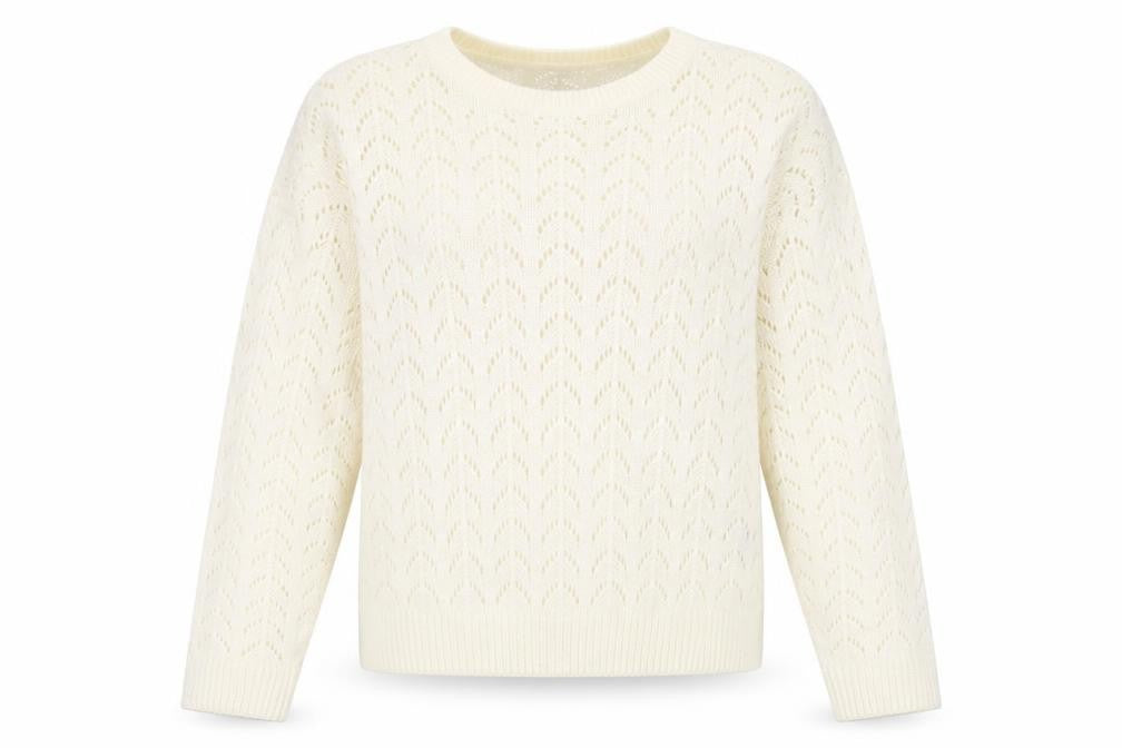 Womens UK Size S Divided White Pullover Jumper