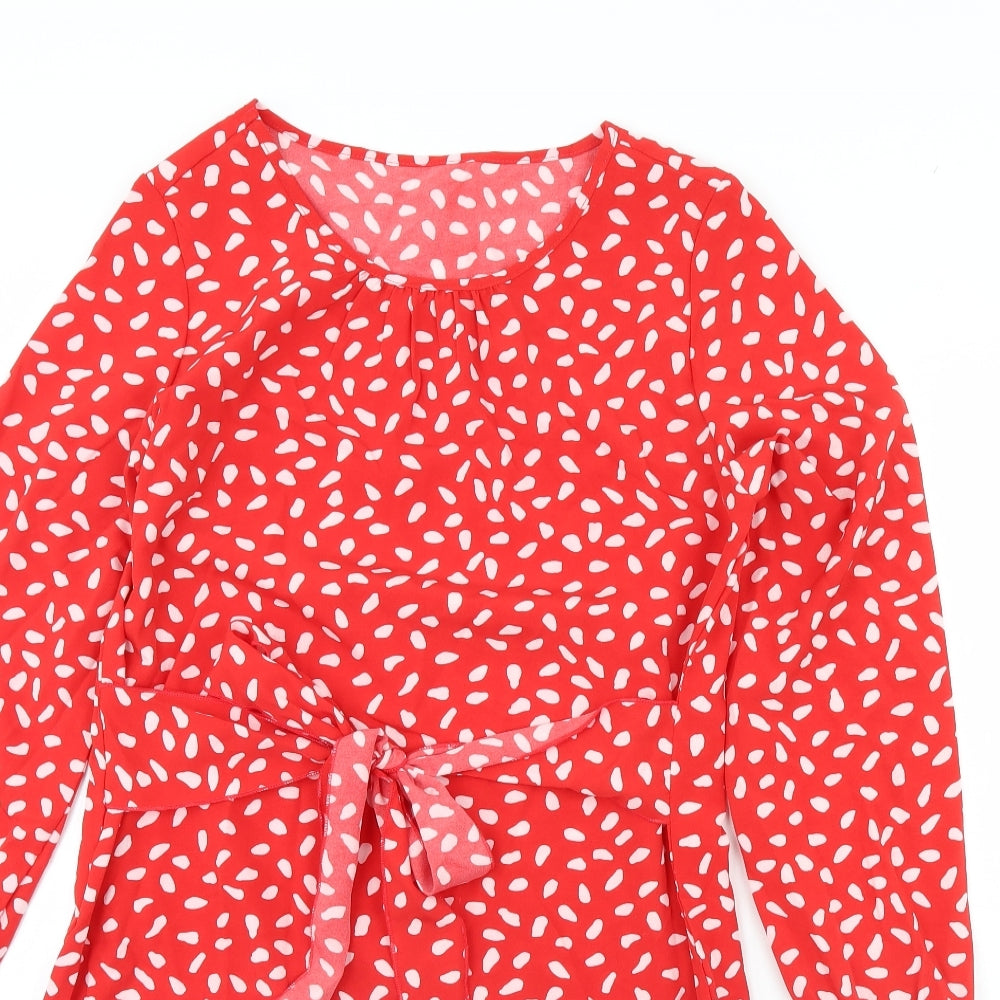SheIn Womens Red Polka Dot  Mini  Size M