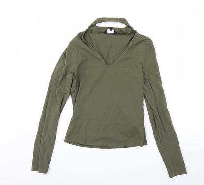 Womens UK Size 10 New Look Green Basic Blouse