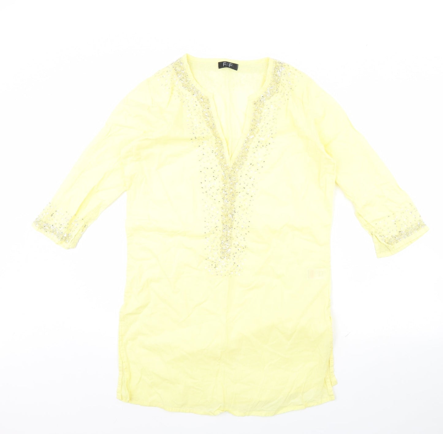 F&F Womens Yellow   Basic Blouse Size S