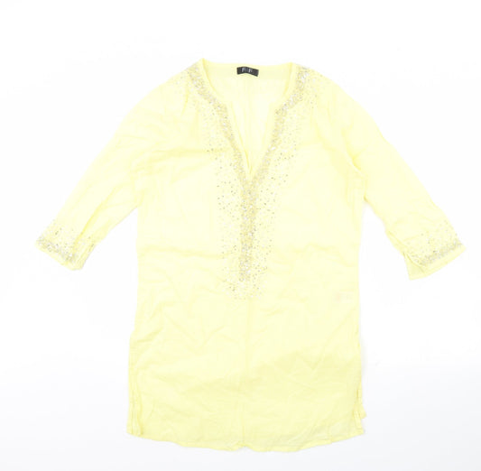 F&F Womens Yellow   Basic Blouse Size S