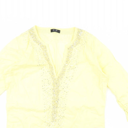 F&F Womens Yellow   Basic Blouse Size S