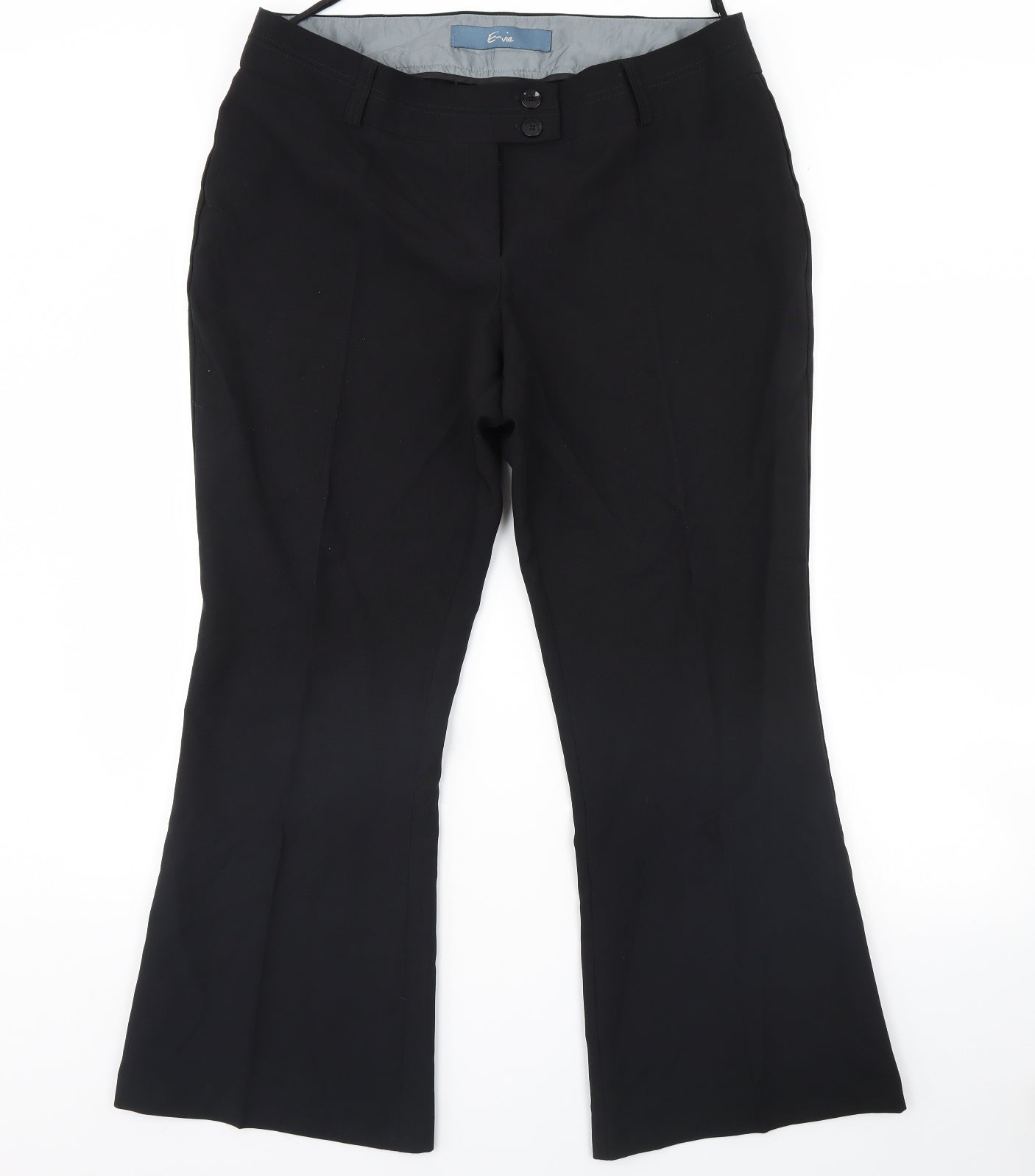 Womens UK Size 16 Evie Regular Fit Dress Pants Black Trousers