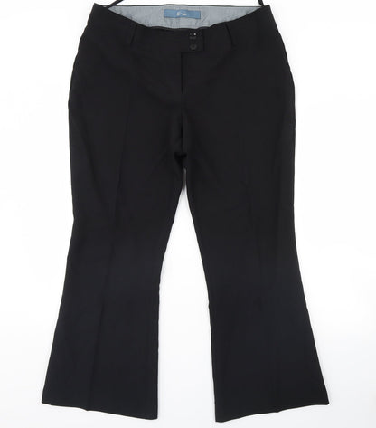 Womens UK Size 16 Evie Regular Fit Dress Pants Black Trousers