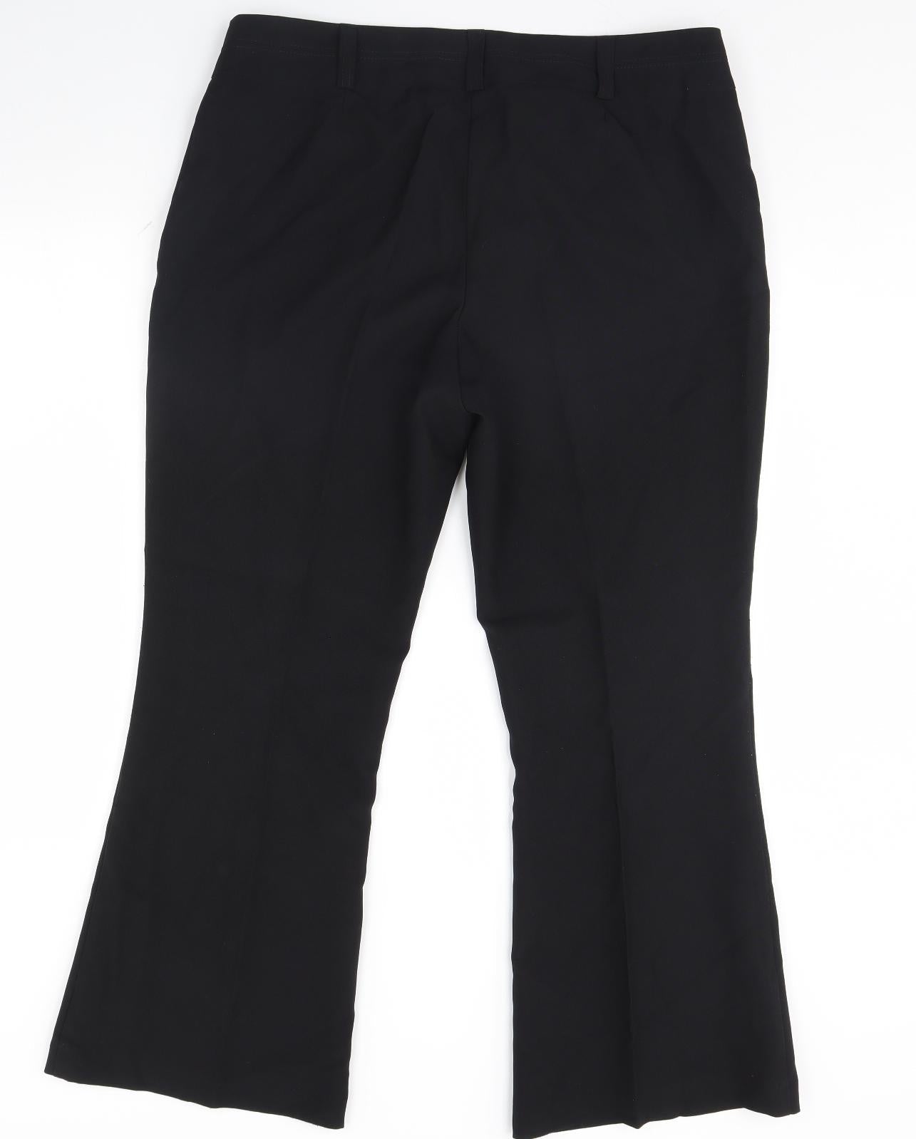 Womens UK Size 16 Evie Regular Fit Dress Pants Black Trousers