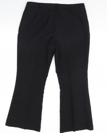 Womens UK Size 16 Evie Regular Fit Dress Pants Black Trousers