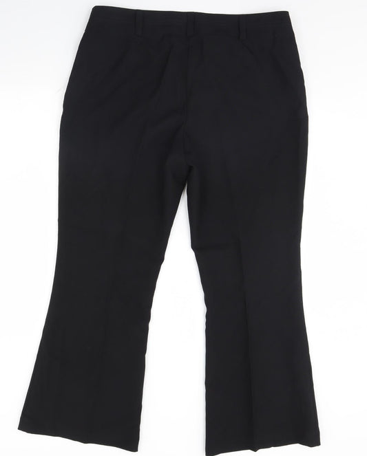 Womens UK Size 16 Evie Regular Fit Dress Pants Black Trousers