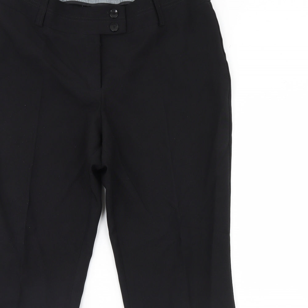 Womens UK Size 16 Evie Regular Fit Dress Pants Black Trousers
