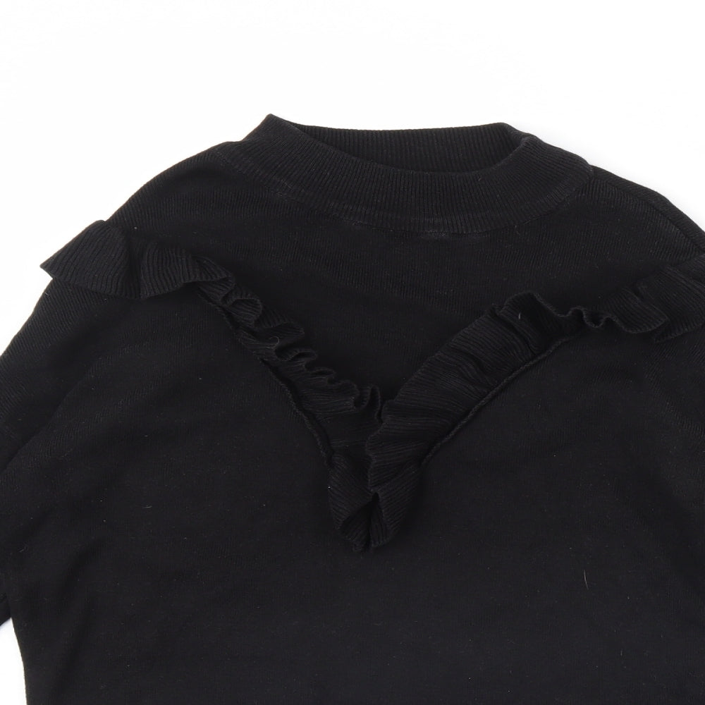 Womens UK Size L New Look Black Pullover Jumper