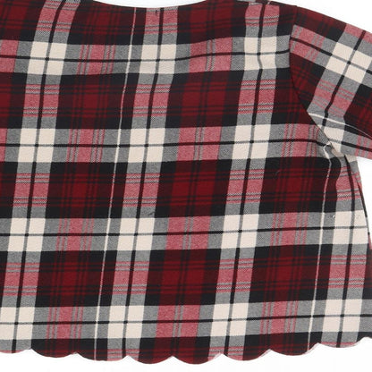 Cameo Rose Womens Red Check  Basic Blouse Size 10