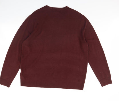 Atlantic Bay Mens Red   Pullover Jumper Size XL