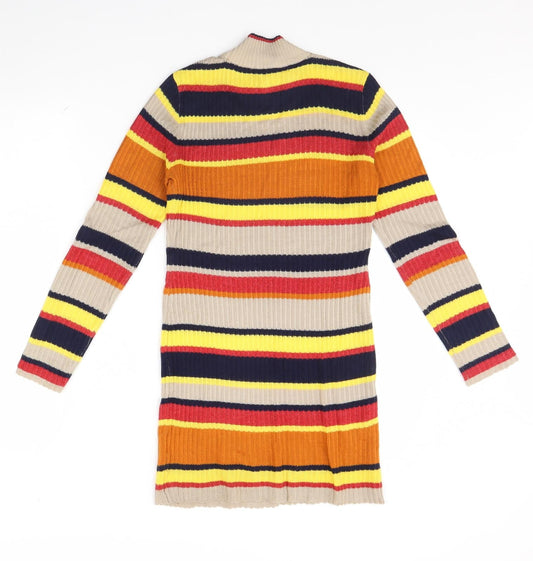 Glamorous Womens Multicoloured Striped  Pullover Jumper Size XS